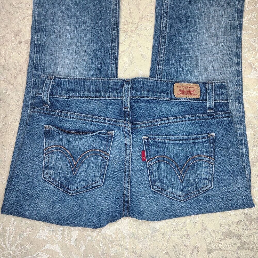 Levi's Womens 3L/C Y2K Too Superlow 524 Blue Denim Bootcut Jeans Vintage